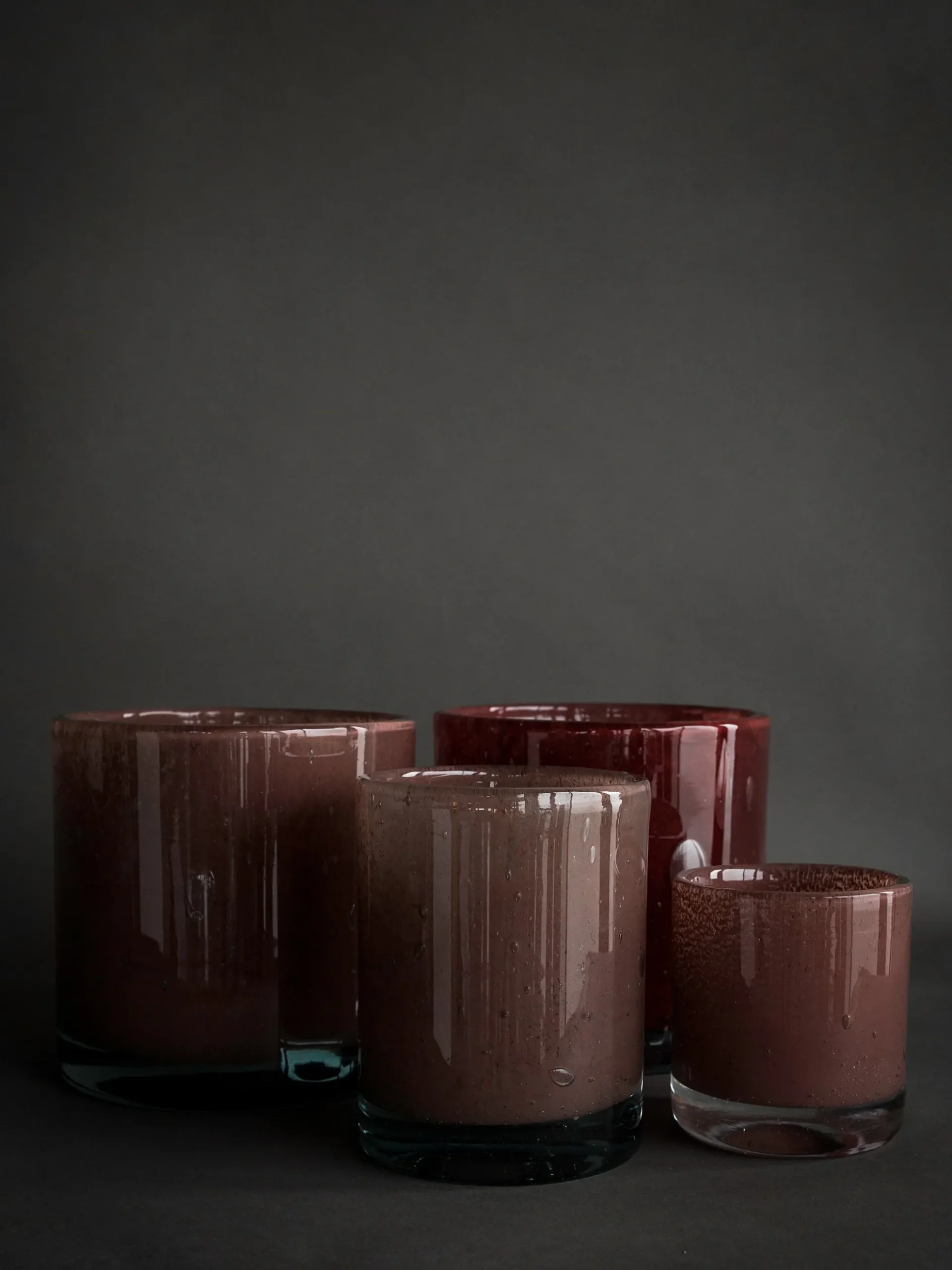 Belle Candle Holder - Claret Red - Large