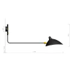 Big Wall Lamp with One Rotating Straight Arm