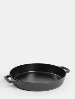 Cast Iron Double Handle Frying Pan Black - 34 cm