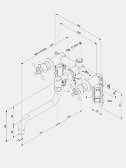 Christiansborg Built-in Tap Swivel S200 - Brass