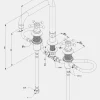 Christiansborg Tap U200 - 3-hole - Brass