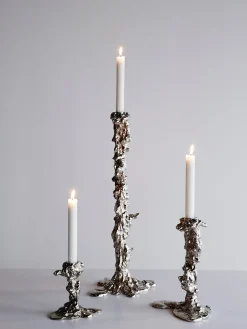Drip Candle Holder - Silver