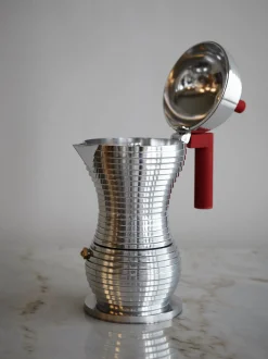 Espresso Coffee Maker Pulcina 6 Cups - Red