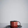 Espresso Cup With Saucer - Dark Blue - Rust