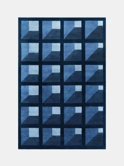 Garden Maze Rug - Blue