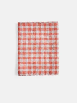 Gingham Dishtowel - Orange