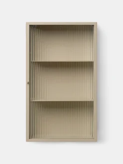 Haze Wall Cabinet - Reeded Glass -Cashmere