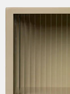 Haze Wall Cabinet - Reeded Glass -Cashmere
