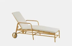 Josephine Exterior Sunbed - Natural/White