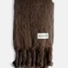 Mohair Tassel Throw - Chocolate Brown