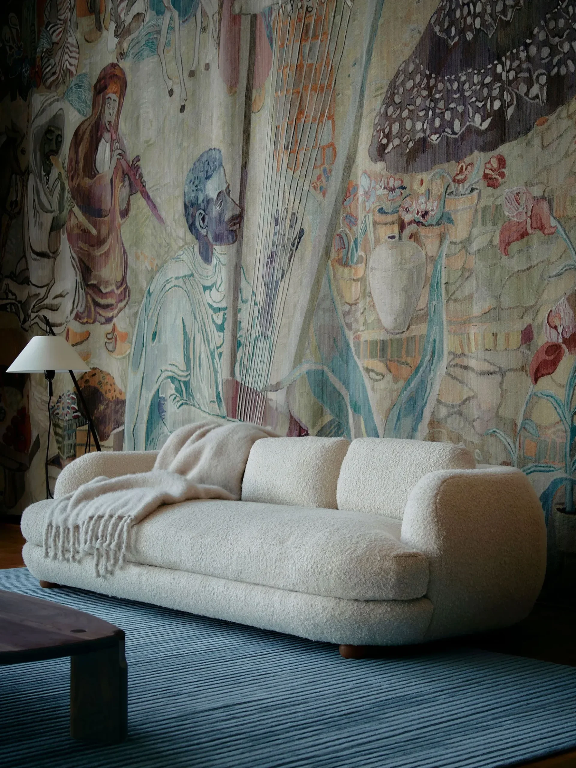Mohair Tassel Throw - Ultimate Beige