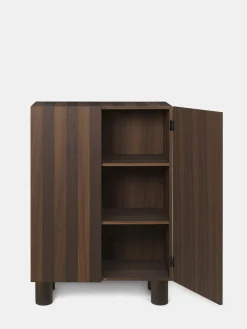 Post Storage Cabinet - Smoked Oak