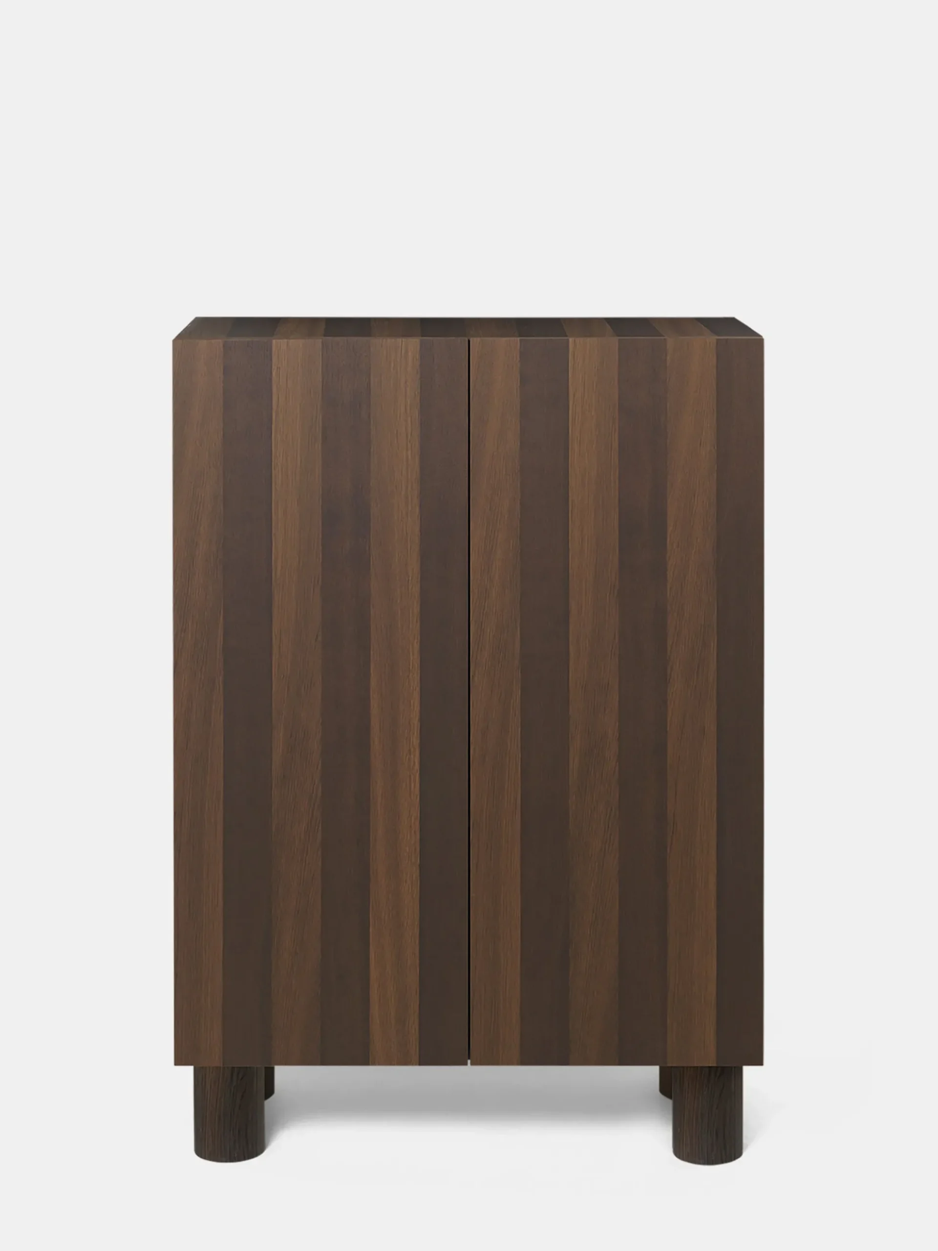 Post Storage Cabinet - Smoked Oak