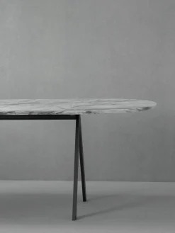 Saw Table White Marble
