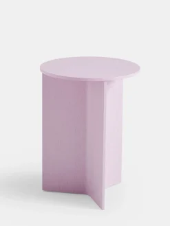 Slit Table Wood Round High - 35cm
