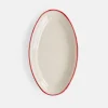 The Line - Oval Plate Medium - Red Border