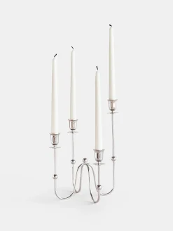 Totem Crown Candle Holder – Silver