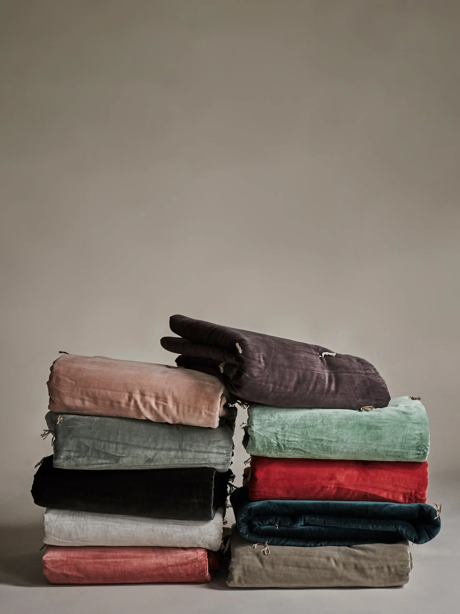 Velvet Sofacover – Light Grey