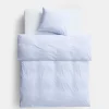 Wall Street Duvet Cover Poplin - Light Blue Stripes