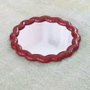 Zigzag Mirror - Burgundy